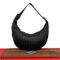 Bottega Veneta Intretchart Leather Shoulder Bag Tote Black