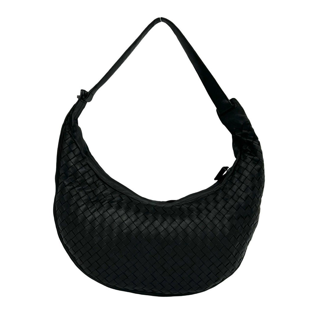 Bottega Veneta Intretchart Leather Shoulder Bag Tote Black — view 3