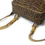 Fendi Backpack Zebra Tiger Canvas Leather Vintage — view 8
