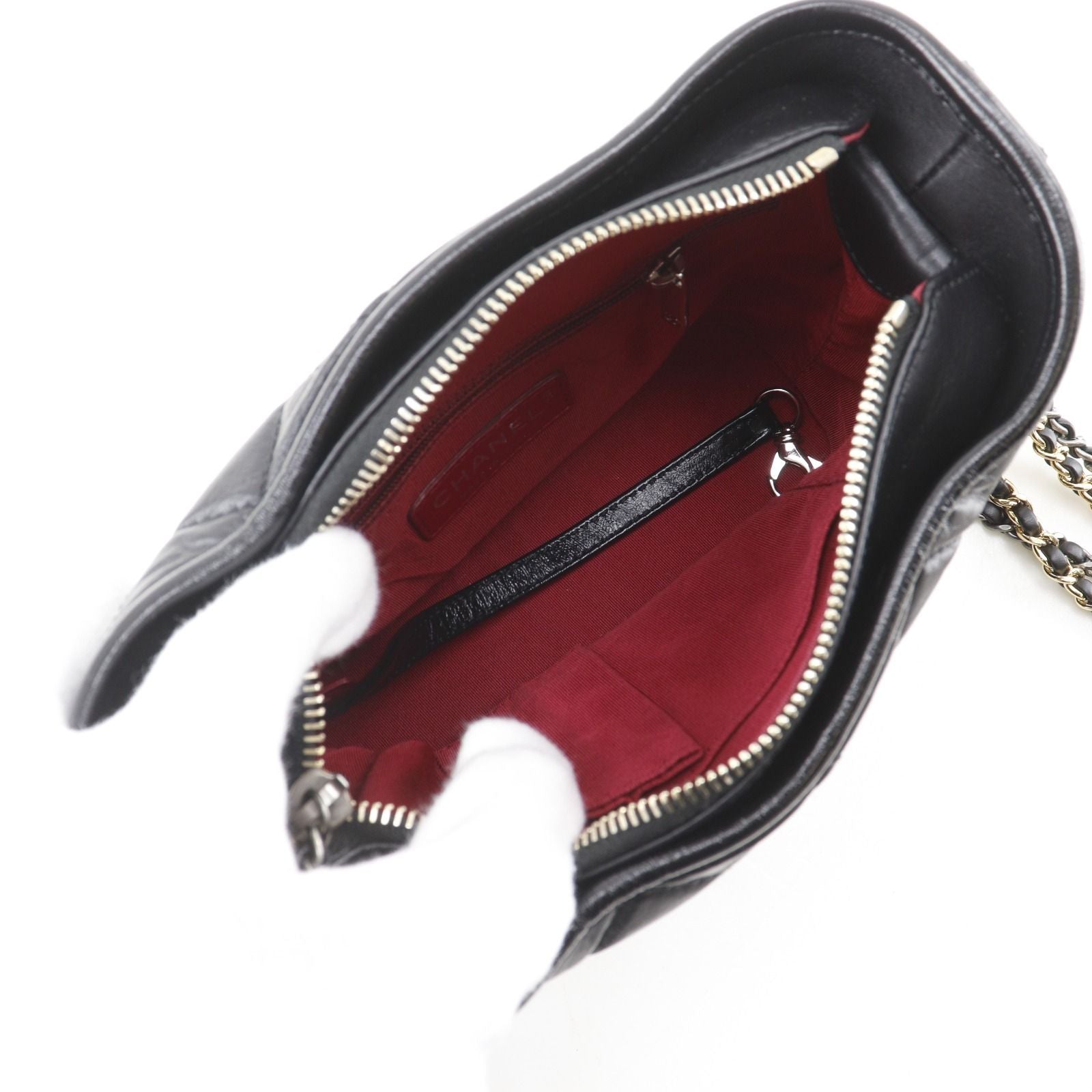 Chanel Gabriel Hobo Small Chain Shoulder Calf Black — view 5