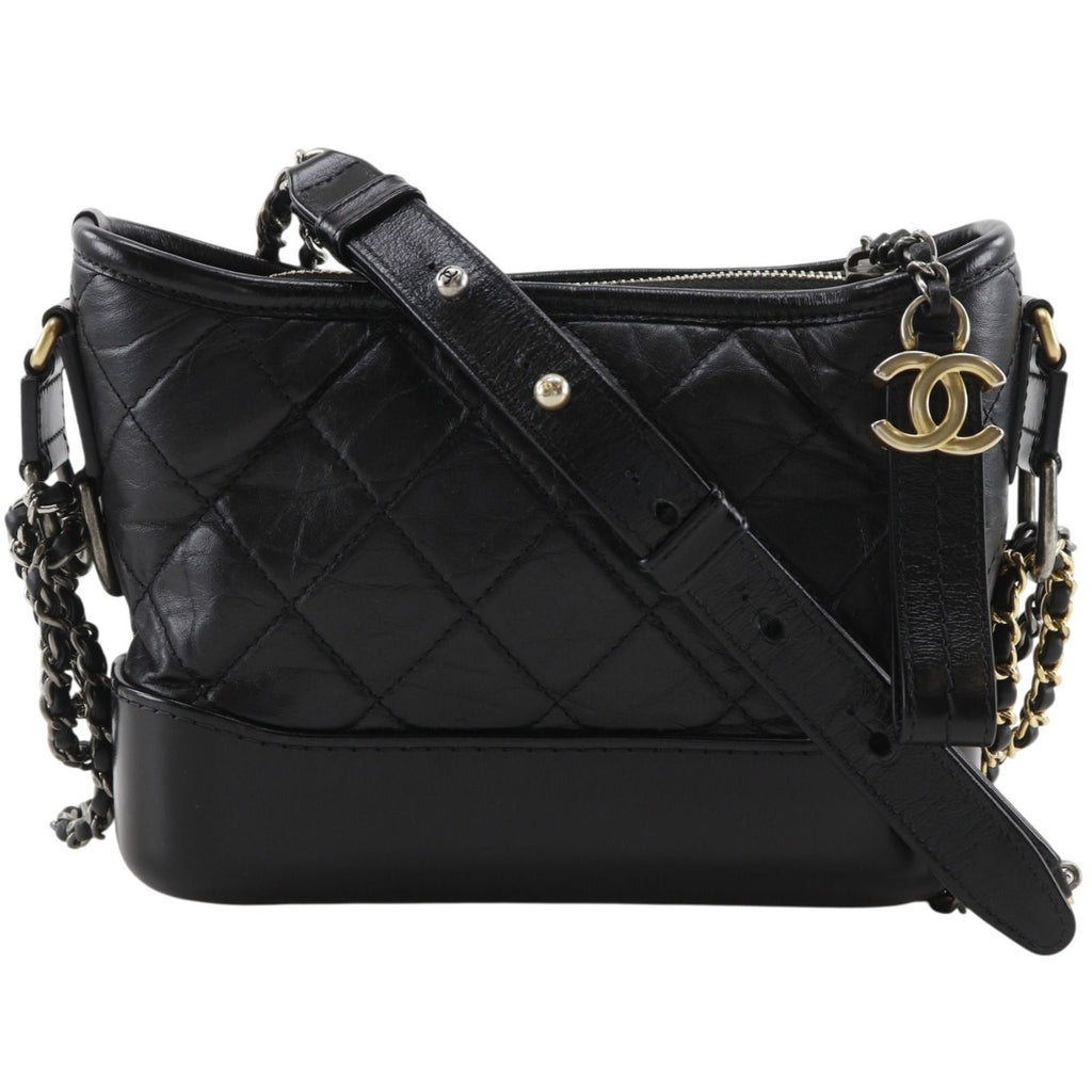 Chanel Gabriel Hobo Small Chain Shoulder Calf Black