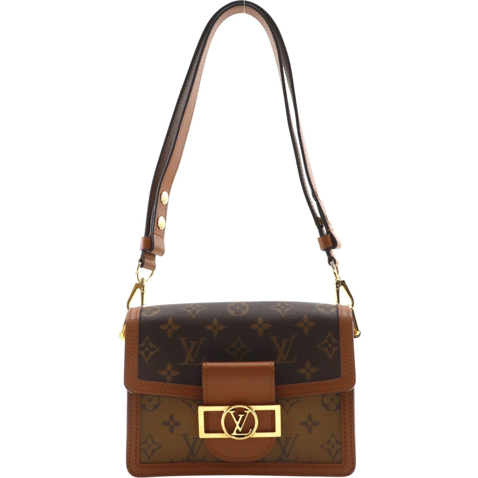 Louis Vuitton Dauphine Mini Monogram Reverse Canvas Brown Shoulder