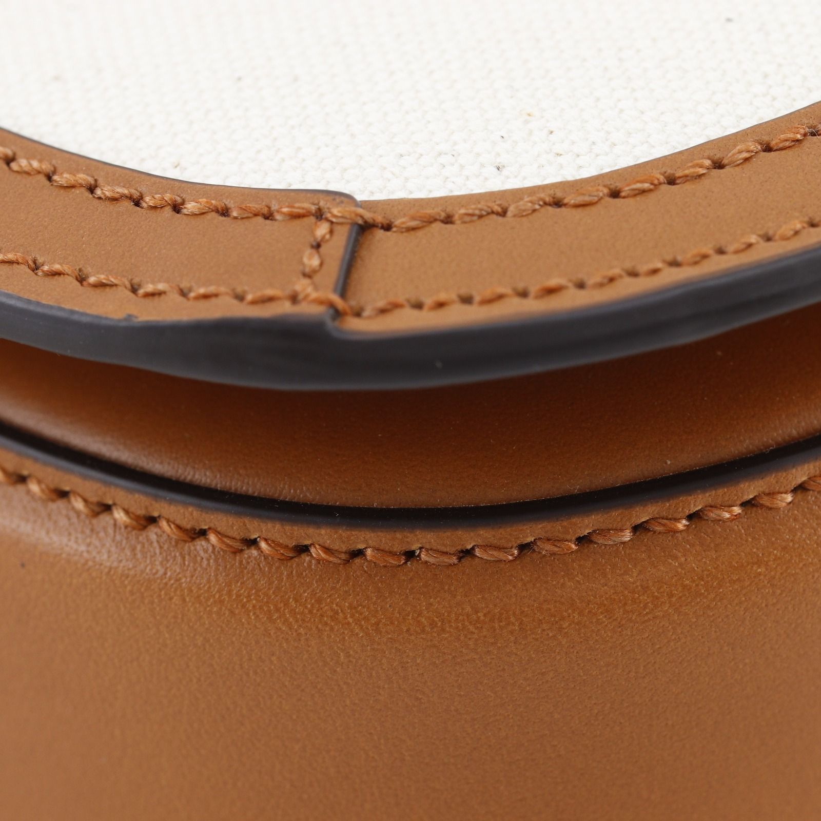 Gucci Bamboo 2-Way Shoulder Canvas Brown Off White Handbag — view 4