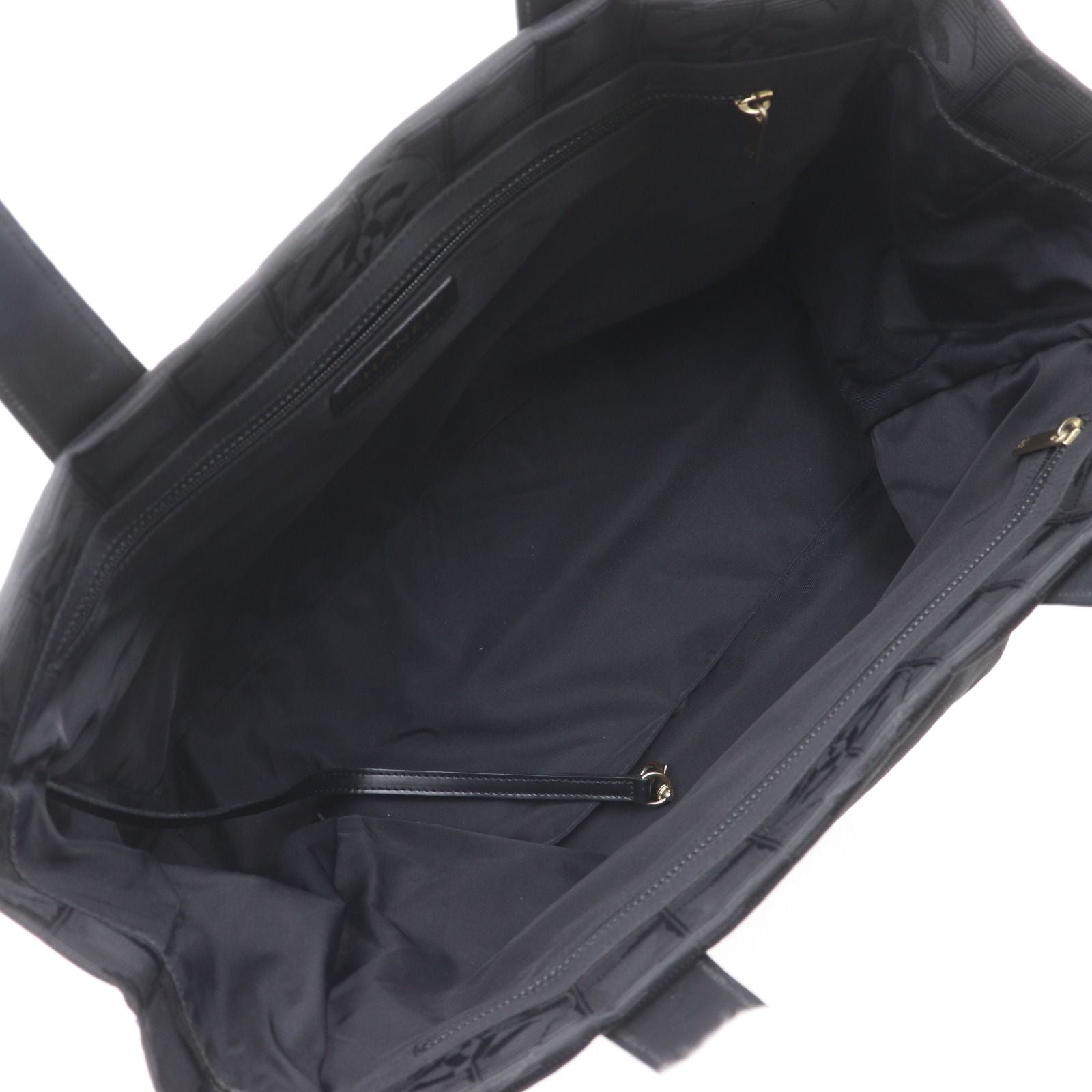 Chanel New Travel Line Tote MM Nylon Canvas Black — view 6