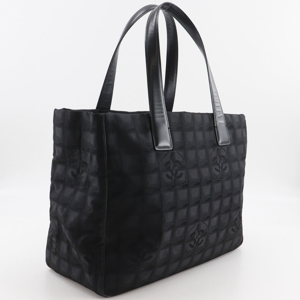 Chanel New Travel Line Tote MM Nylon Canvas Black — view 3
