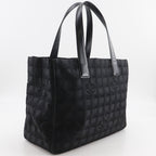 Chanel New Travel Line Tote MM Nylon Canvas Black — view 3