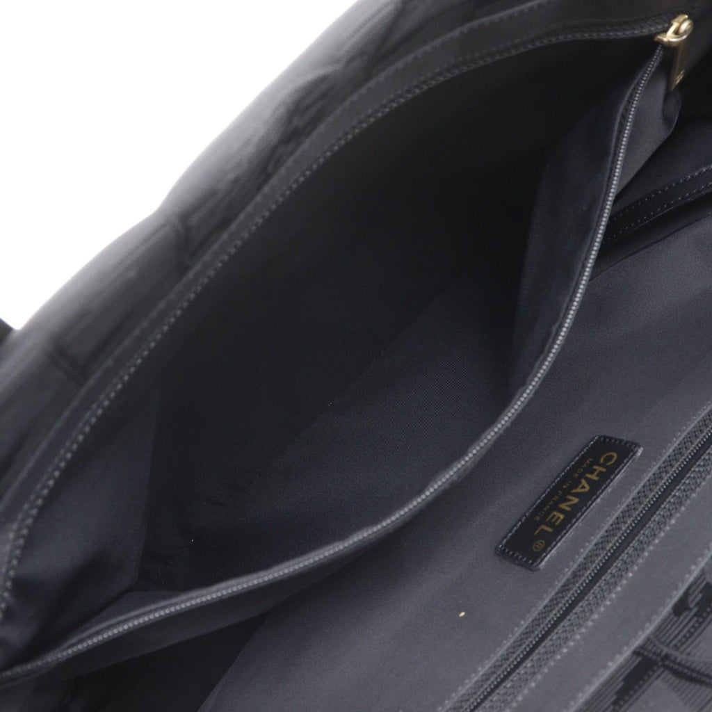 Chanel New Travel Line Tote MM Nylon Canvas Black — view 8