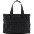 Chanel New Travel Line Tote MM Nylon Canvas Black