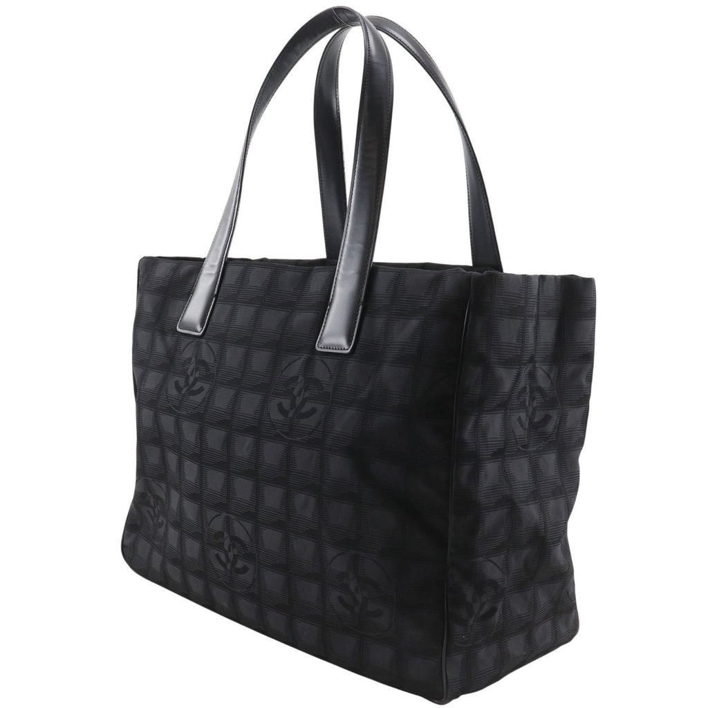 Chanel New Travel Line Tote MM Nylon Canvas Black — view 2