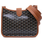 Goyard Musette Shoulder Bag Dincanvas Black Brown Silver