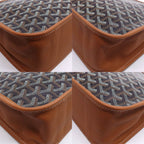 Goyard Musette Shoulder Bag Dincanvas Black Brown Silver — view 5