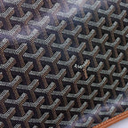 Goyard Musette Shoulder Bag Dincanvas Black Brown Silver — view 7