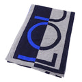 Louis Vuitton Scarf Shawl Wool Echarpe LV Horizon Gray Blue Fall Winter Warm