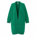 Hermes Logo Green Cashmere Long Cardigan