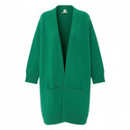 Hermes Logo Green Cashmere Long Cardigan