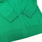 Hermes Logo Green Cashmere Long Cardigan — view 6