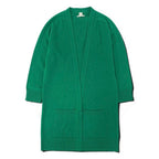 Hermes Logo Green Cashmere Long Cardigan — view 2