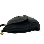 Loewe Vintage Maia Anagram Logo Leather Shoulder Bag Black — view 5