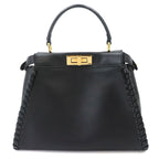 Fendi Peekaboo 2-Way Bag Leather Nero Black Braided — view 3
