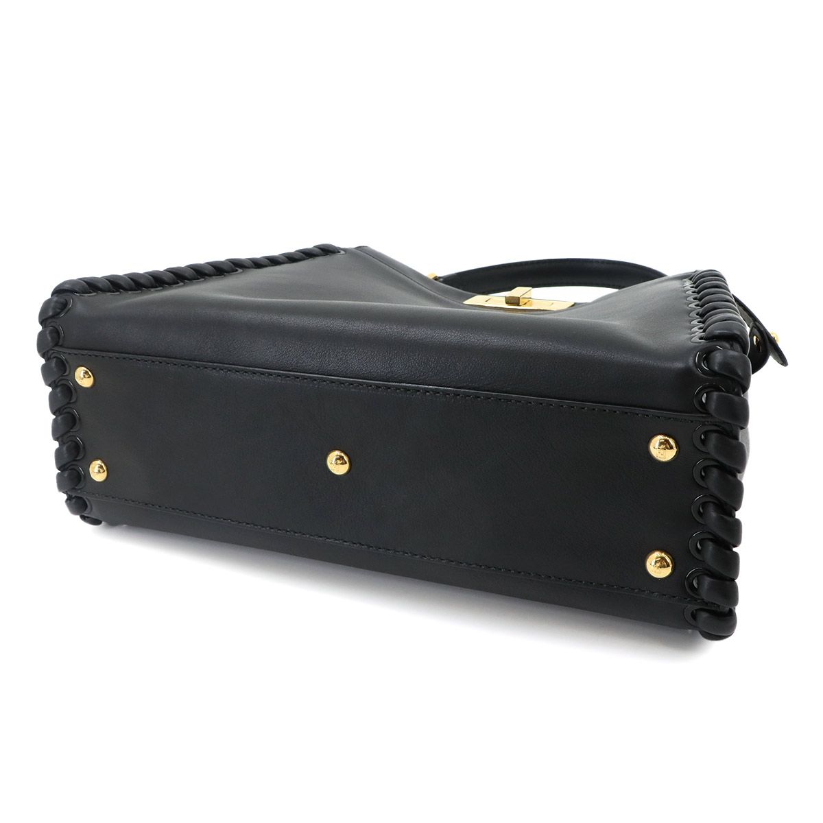 Fendi Peekaboo 2-Way Bag Leather Nero Black Braided — view 5