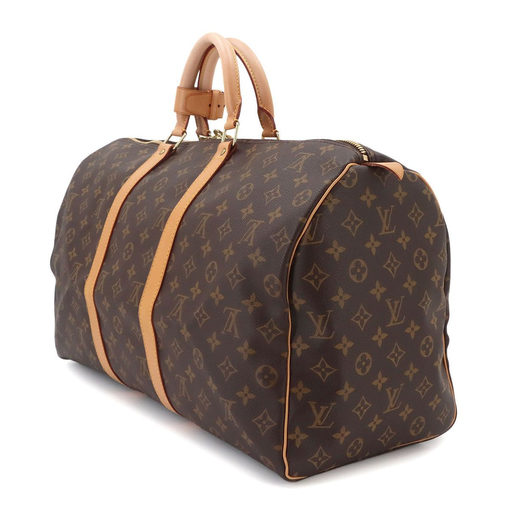 Louis Vuitton Monogram Keepall 50 Boston Bag Brown — view 3
