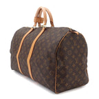 Louis Vuitton Monogram Keepall 50 Boston Bag Brown — view 3