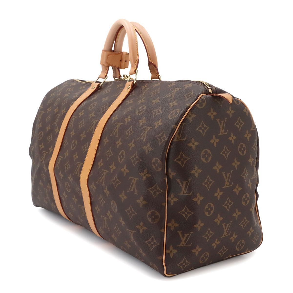 Louis Vuitton Monogram Keepall 50 Boston Bag Brown — view 3