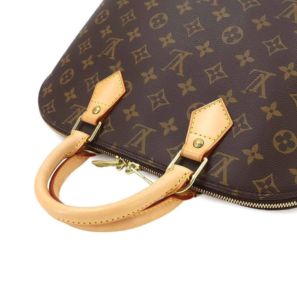 Louis Vuitton Monogram Alma Hand Bag Brown Gold PM — view 6