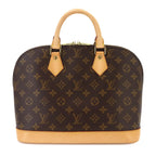 Louis Vuitton Monogram Alma Hand Bag Brown Gold PM — view 3