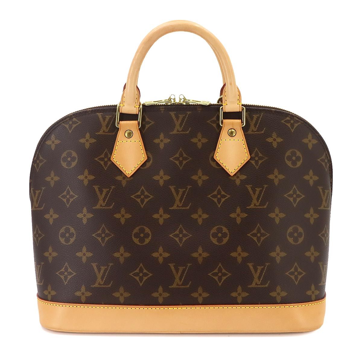 Louis Vuitton Monogram Alma Hand Bag Brown Gold PM — view 3
