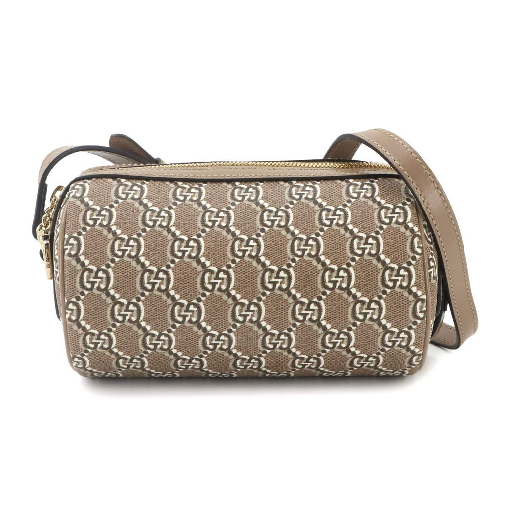 Gucci GG Shadow Shoulder Bag Supremecanvas Leather Beige — view 3