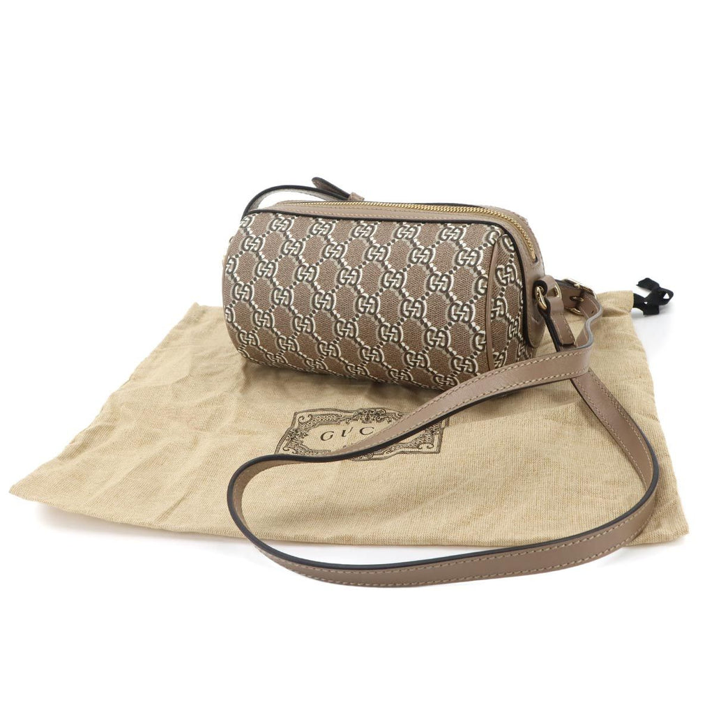 Gucci GG Shadow Shoulder Bag Supremecanvas Leather Beige — view 2