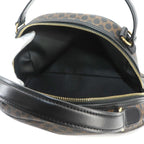 Celine Macadam Hand Bag Leather Black Brown Gold — view 6