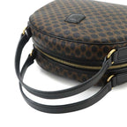 Celine Macadam Hand Bag Leather Black Brown Gold — view 5