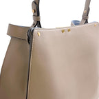 Fendi Large Tote Leather Gray Gold — view 8