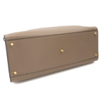 Fendi Large Tote Leather Gray Gold — view 5