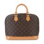 Louis Vuitton Monogram Alma Hand Bag Brown Gold — view 2