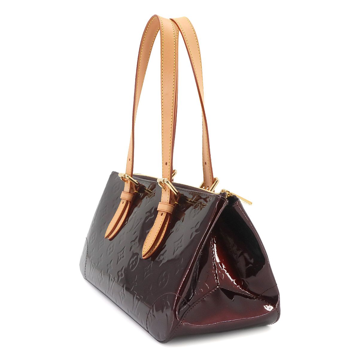 Louis Vuitton Monogram Vernis Shoulder Bag Leather Amarante — view 3