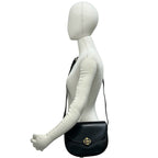 Celine Bagged Vintage Carriage Calf Leather Shoulder Bag Pochette Sakosh Black — view 2