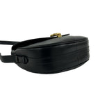 Celine Bagged Vintage Carriage Calf Leather Shoulder Bag Pochette Sakosh Black — view 7