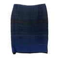 Chanel Gradient Quilted Bag Motif Plate Navy Rayon Knit Skirt