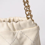 Chanel Shoulder Bag Chain Floral White Red Green Gold Lambskin — view 5