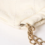 Chanel Shoulder Bag Chain Floral White Red Green Gold Lambskin — view 7