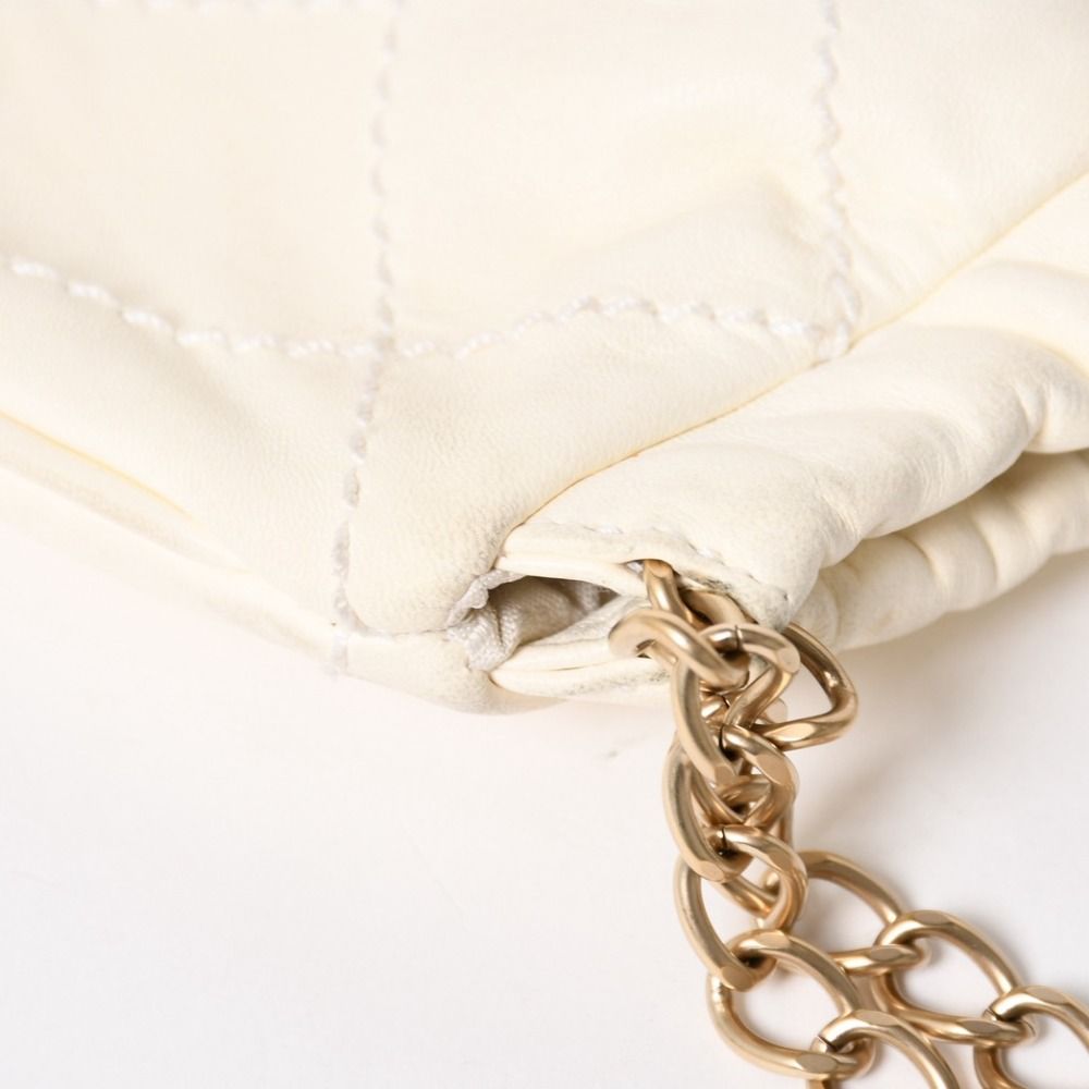 Chanel Shoulder Bag Chain Floral White Red Green Gold Lambskin — view 7