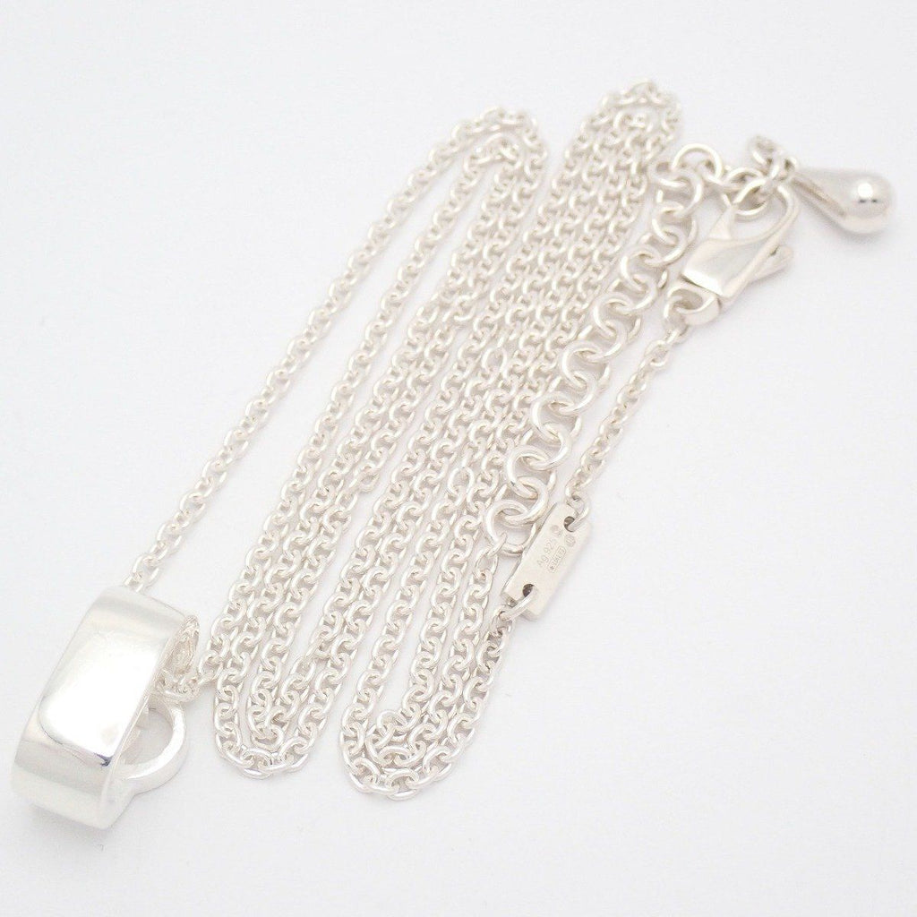 Gucci Interlocking Cutout Necklace 925 Sterling Silver — view 4