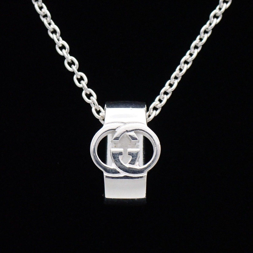 Gucci Interlocking Cutout Necklace 925 Sterling Silver — view 6