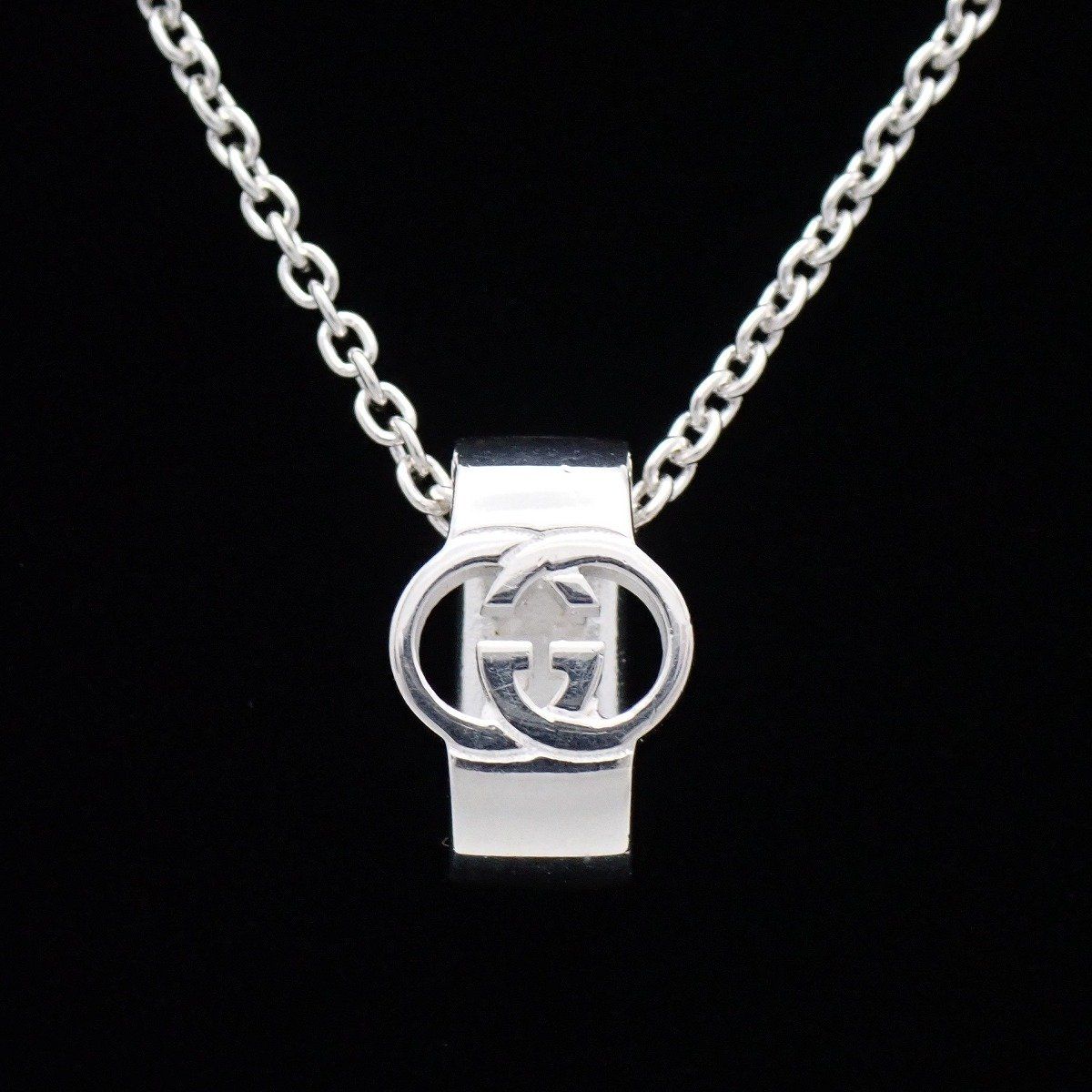 Gucci Interlocking Cutout Necklace 925 Sterling Silver — view 6
