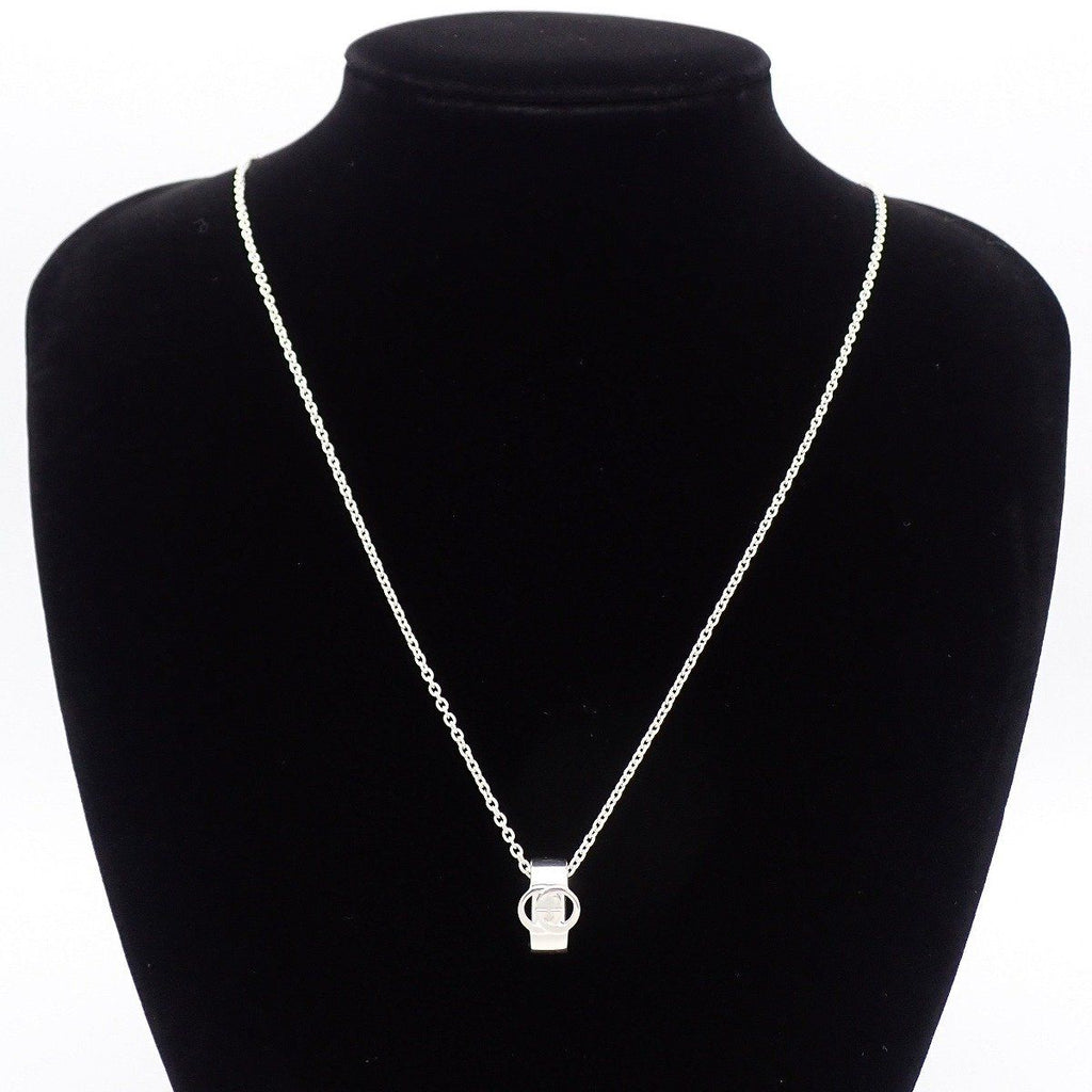 Gucci Interlocking Cutout Necklace 925 Sterling Silver — view 7