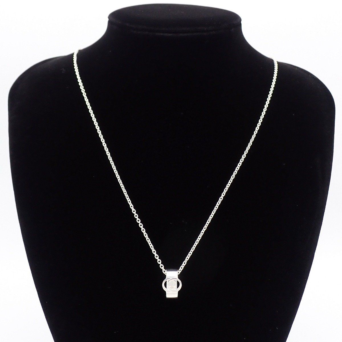 Gucci Interlocking Cutout Necklace 925 Sterling Silver — view 7