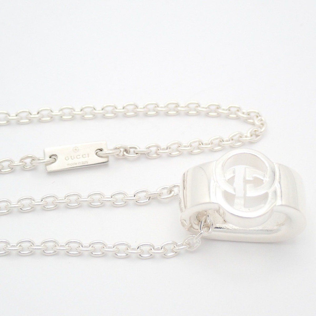 Gucci Interlocking Cutout Necklace 925 Sterling Silver — view 5